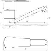 Змішувач для умивальника Globus Lux QUEENSLAND GLQU-203M Змішувач для умивальника Globus Lux QUEENSLAND GLQU-203M