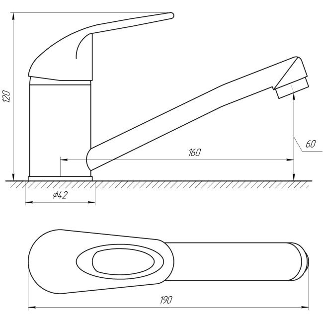 Змішувач для умивальника Globus Lux Sena GLS-203M Змішувач для умивальника Globus Lux Sena GLS-203M