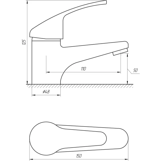 Змішувач для умивальника Globus Lux Solly GLSO-0101