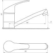 Змішувач для умивальника Globus Lux Solly GLSO-0103M
