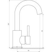 Змішувач для умивальника MixMIRA ALPEN MSF-101S Змішувач для умивальника MixMIRA ALPEN MSF-101S