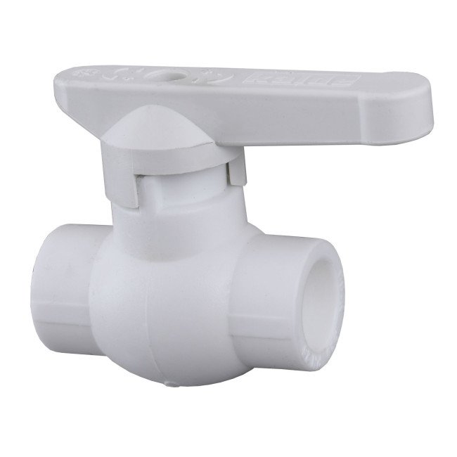 Кран кульовий Kalde PPR (латунь) ф32 (білий)  21012