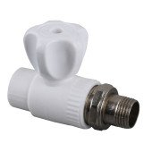 Кран радіаторний прямий Kalde PPR ф20x1/2 (білий) 22010 Кран радіаторний прямий Kalde PPR ф20x1/2 (білий) 22010