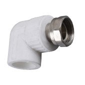 Кутник з накидною гайкою Kalde PPR ф20х3/4 (білий) 17014 Кутник з накидною гайкою Kalde PPR ф20х3/4 (білий) 17014