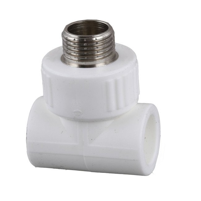 Трійник зовнішня різьба Kalde PPR ф32х3/4 (білий)  2019