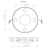 Фланцевий комплект(фланець+бурт) Kalde PPR 50 58050 Фланцевий комплект(фланець+бурт) Kalde PPR 50 58050