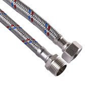 Шланг нержавіюча сталь ECO FIX 1/2″х1/2″ ЗВ  0,4 м EPDM