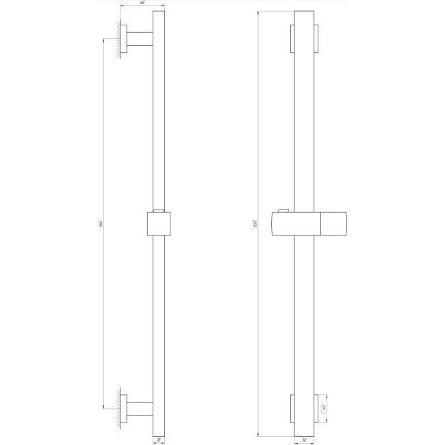 Душова стійка Globus Lux SUS-1108-BB