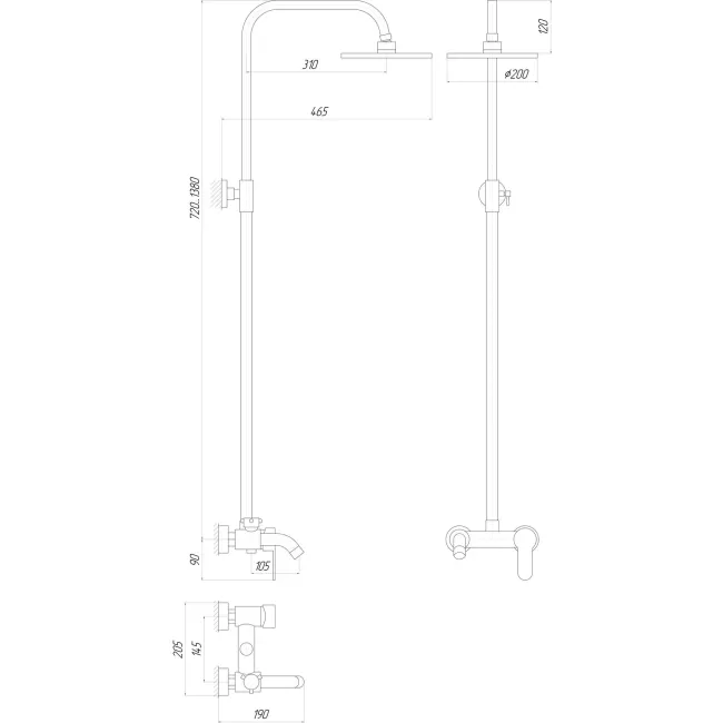 Душова система Globus Lux LAZER GLLR-0001
