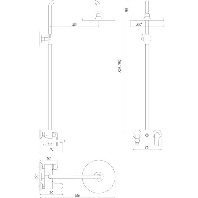 Душова система Globus Lux GLA-0002N-10-BB