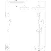 Душова система Globus Lux Termostatic R GLA-0040T-BB
