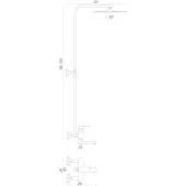 Душова система Globus Lux VAN-GLM-0007 MILANO Лійка Тропік300*300мм з виливом латунь H=150см