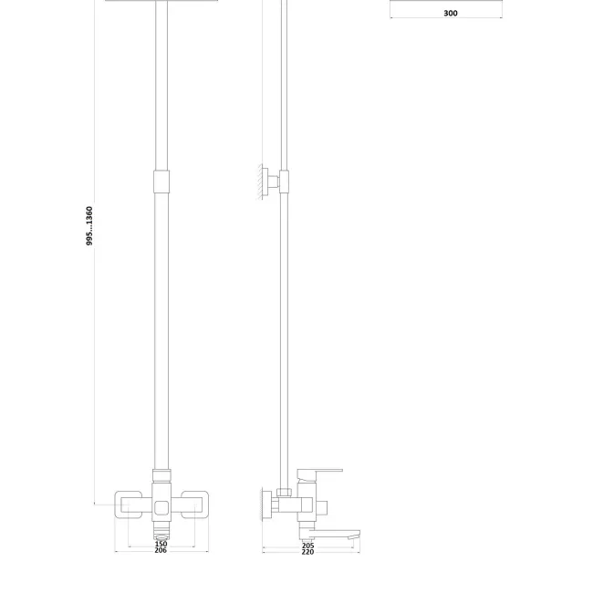 Душова система Globus Lux MILANO VAN-GLM-0026-11-Graphite