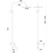 Душова система Globus Lux WIEN SBT2-SH-02