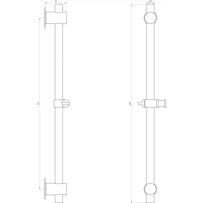Душова стійка Globus Lux SUS-1107-BB