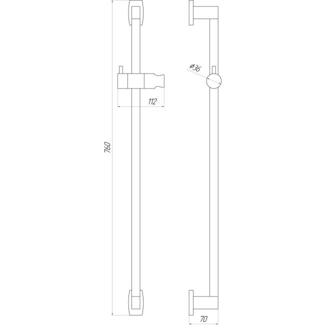 Душова стійка TOPAZ ODISS TO-18107-BB