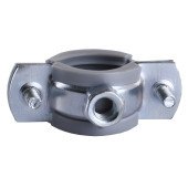 Хомут в зборi CR    1/2″ (20-23мм) з гвинтом-шурупом 8*80 та дюбелем в уп., сірий