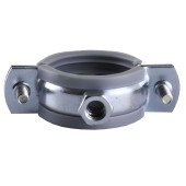 Хомут в зборi CR   1″ (32-37мм) з гвинтом-шурупом 8*80 та дюбелем в уп., сірий