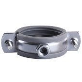 Хомут в зборi CR  1  1/4″ (42-47мм) з гвинтом-шурупом 8*80 та дюбелем в уп., сірий