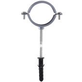 Хомут в зборi CR 2″ (59-65мм) з гвинтом-шурупом 8*100 та дюбелем в уп., сірий Хомут в зборi CR 2″ (59-65мм) з гвинтом-шурупом 8*100 та дюбелем в уп., сірий