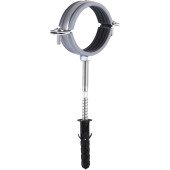 Хомут в зборi CR 2″ (59-65мм) з гвинтом-шурупом 8*100 та дюбелем в уп., сірий Хомут в зборi CR 2″ (59-65мм) з гвинтом-шурупом 8*100 та дюбелем в уп., сірий