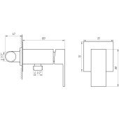 Змішувач гігієнічний Globus Lux  Milano GLM-0-106MIX-Graphite