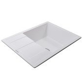 Гранітна мийка Globus Lux ONE білий 650х500мм-А0007 Гранітна мийка Globus Lux ONE білий 650х500мм-А0007