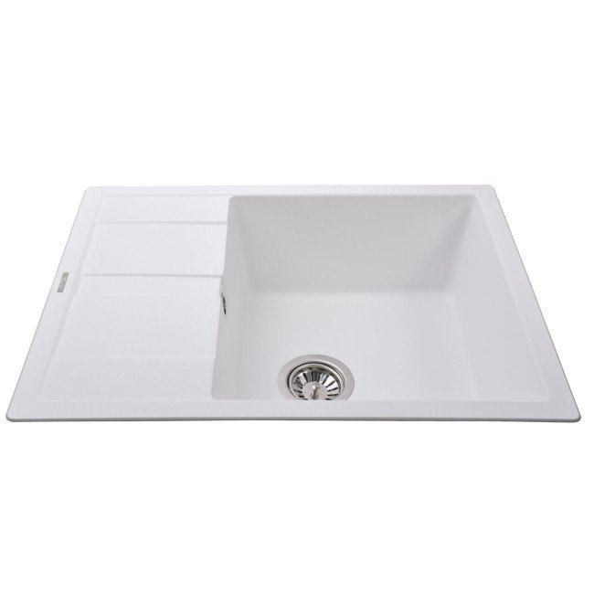 Гранітна мийка Globus Lux ONE білий 650х500мм-А0007 Гранітна мийка Globus Lux ONE білий 650х500мм-А0007