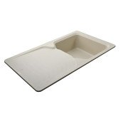 Гранітна мийка Globus Lux BOREN слонова кiстка 860х500мм