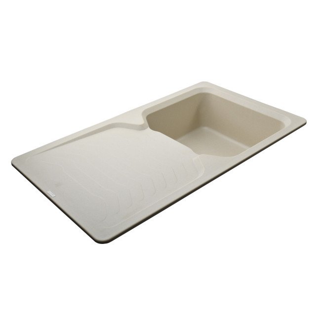 Гранітна мийка Globus Lux BOREN слонова кiстка 860х500мм