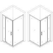 Душова кабіна квадратна без піддона MORAVA N90TB.Mosaic (N90B.Mosaic) BRAVO (1уп.)