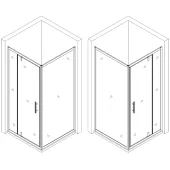 Душова кабіна квадратна без піддона MORAVA N90TB.Mosaic (N90B.Mosaic) BRAVO (1уп.)