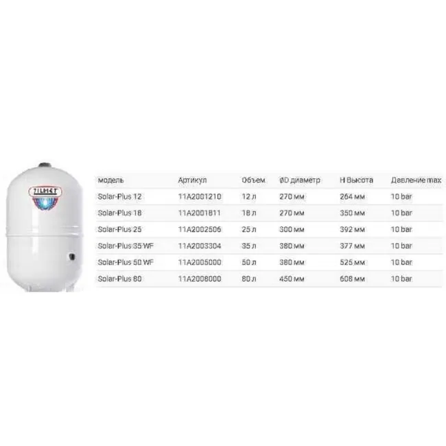 Бак Zilmet solar-plus для систем сонячного опалення 35 л 10bar ( 11A2003304 ) 2 Бак Zilmet solar-plus для систем сонячного опалення 35 л 10bar ( 11A2003304 ) 2