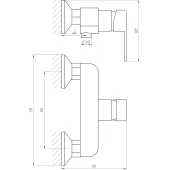 Змішувач для душу Globus Lux Milano GLM-105N-11-Graphite