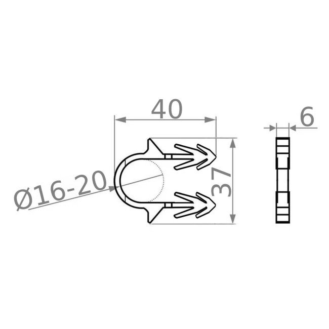 Такерна гарпун-скоба для кріплення труби теплої підлоги Ø16-20 довжина 40мм чорна (660шт) Такерна гарпун-скоба для кріплення труби теплої підлоги Ø16-20 довжина 40мм чорна (660шт)
