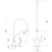 Змішувач для кухні під осмос Globus Lux GLLR-0700-L-00-01