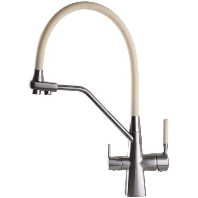 Змішувач для кухні під осмос Globus Lux GLLR-0700-L-08-06 гофрований на гайці латунь, Сталь-Бежевий Змішувач для кухні під осмос Globus Lux GLLR-0700-L-08-06 гофрований на гайці латунь, Сталь-Бежевий