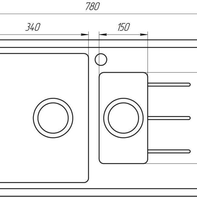 Гранітна мийка Globus Lux IZEO сiрий камiнь 780x500мм-А0005 Гранітна мийка Globus Lux IZEO сiрий камiнь 780x500мм-А0005