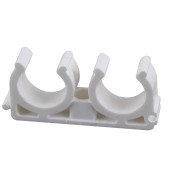 Кріплення подвійне Kalde PPR  20 (білий)  29051 ( 100 шт  в упаковке )