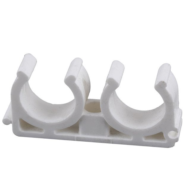 Кріплення подвійне Kalde PPR  25 (білий)  29052 ( 50 шт  в упаковке )