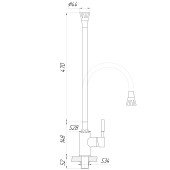 Змішувач для кухні Globus Lux Lazer GLLR-0203SA-G03