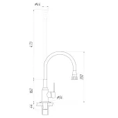 Змішувач для кухні Domino ELLIPSE DCC-203SA-K15
