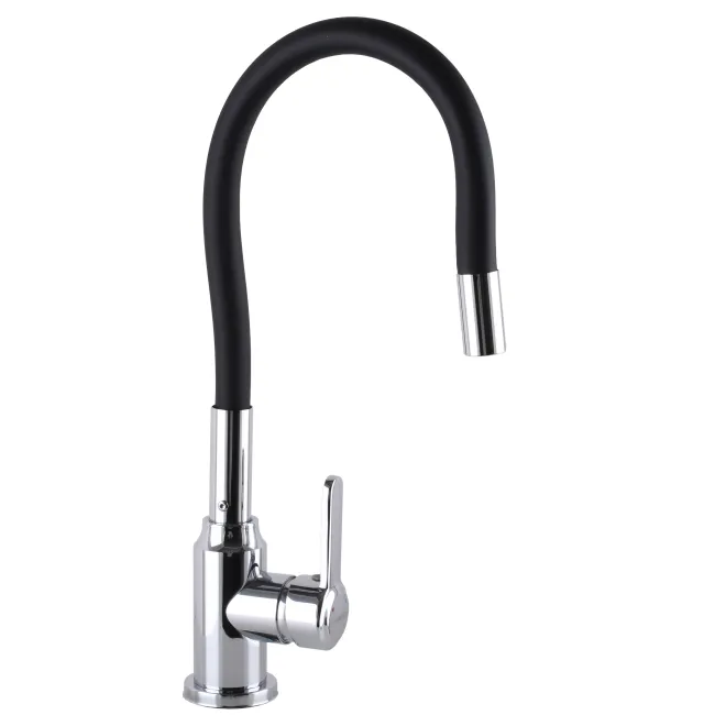 Змішувач для кухні DOMINO ELLIPSE DCC-203L-BLACK гофровилив Чорний,,На Гайці 2 Змішувач для кухні DOMINO ELLIPSE DCC-203L-BLACK гофровилив Чорний,,На Гайці 2