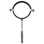 Хомут трубний SOLOMON (комплект) 4″, 108-118мм з гвинтом 10х120 та дюбелем Хомут трубний SOLOMON (комплект) 4″, 108-118мм з гвинтом 10х120 та дюбелем