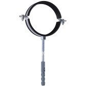 Хомут трубний SOLOMON (комплект) 4″, 108-118мм з гвинтом 10х120 та дюбелем Хомут трубний SOLOMON (комплект) 4″, 108-118мм з гвинтом 10х120 та дюбелем