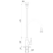 Змішувач для кухні Globus Lux ALPEN SBT1-203SA-BB-B01