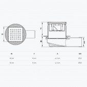 Трап душовий TILLO TM421 10х10см