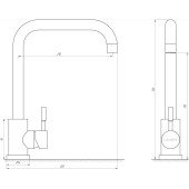 Змішувач для кухні Globus Lux ALPEN SBT1-203L-GP Змішувач для кухні Globus Lux ALPEN SBT1-203L-GP
