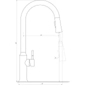 Змішувач для кухні Globus Lux ALPEN SBT1-2033-GP