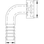 Кутова шлангова насадка VIEGA 1813  1/2″х3/4″ (107949)